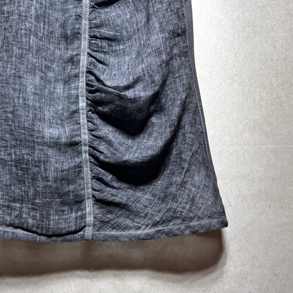 Inizio Gray Linen Sleeveless Shirt, Size Large - Picture 7 of 8